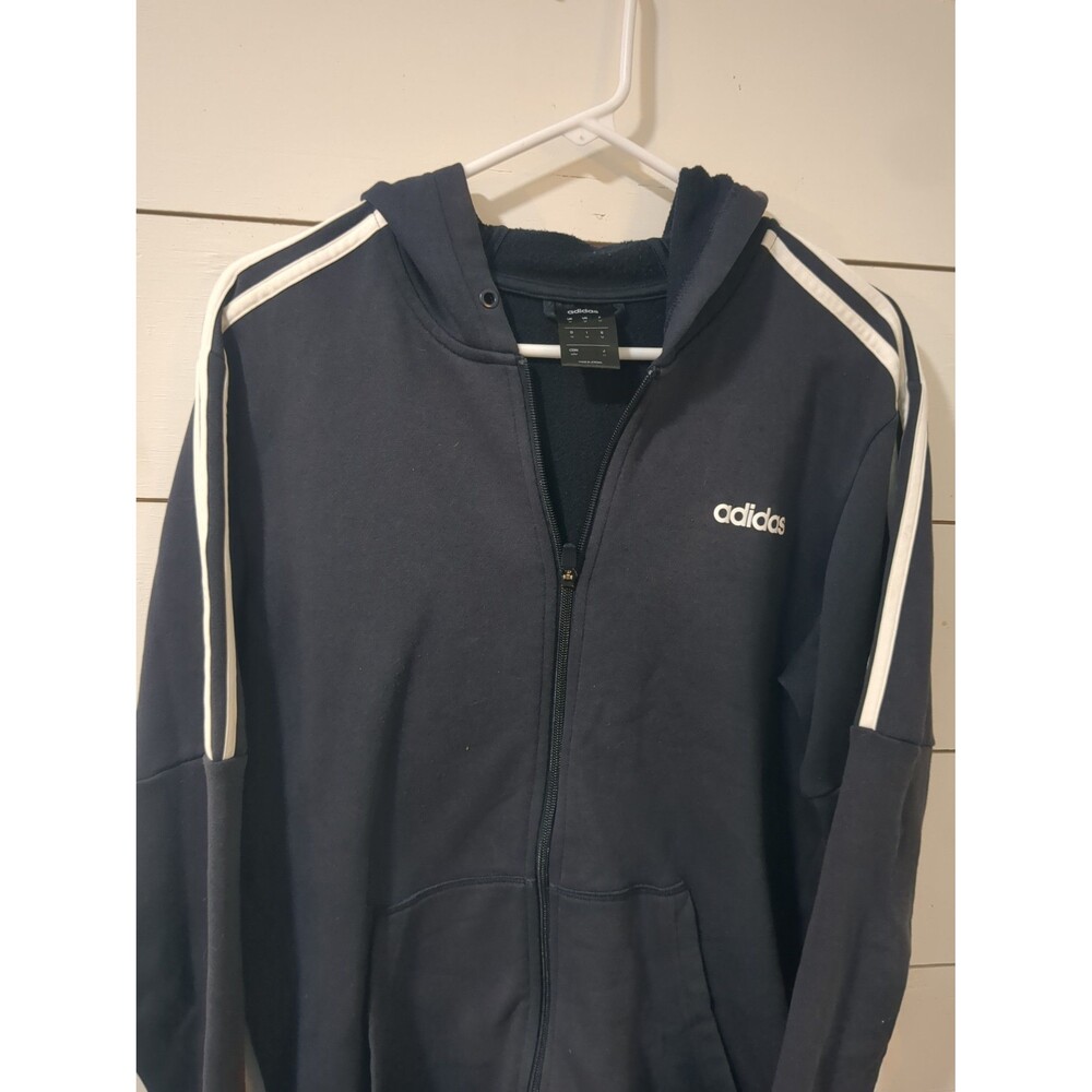 Adidas climalite medium Navy zip hoodie, gym sports, Athletics fall